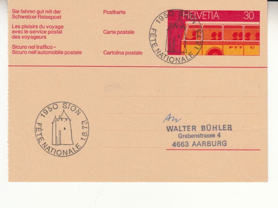 Tutti i francobolli: SGK PK 206 mit Sonderstempel S. 817 – Usato da Bürglen TG venduto da StampGraf