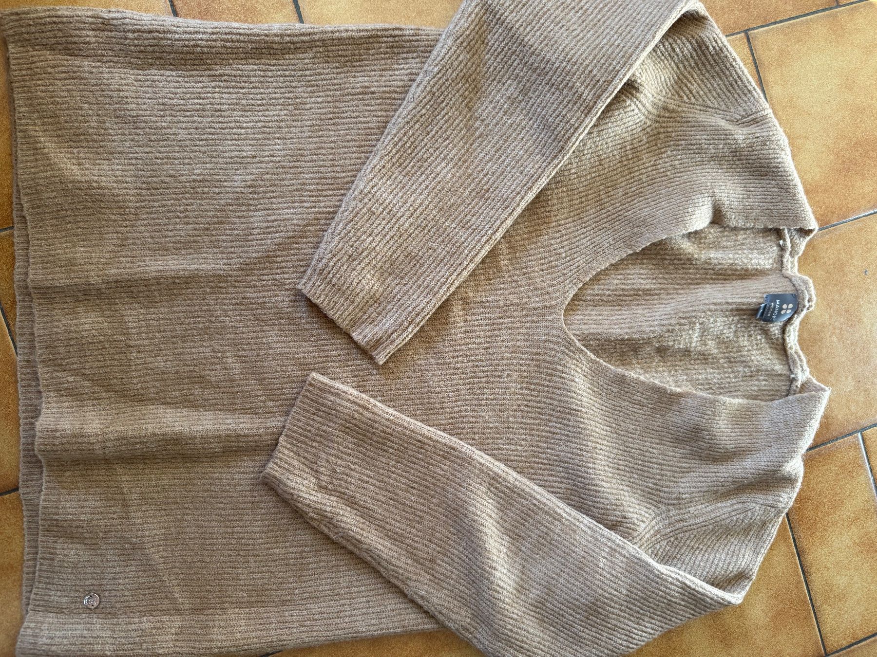 Maglioni & Felpe: Pull Manor beige colle V  taille L Laura – Usato da Veyrier venduto da Kimedovapa_1 1
