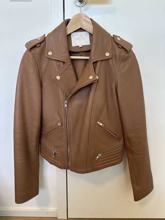 Maje Leather Moto Jacket size 40  Retail 600 CHF 