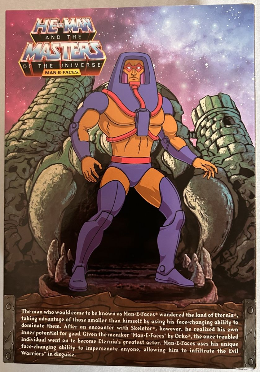 Masters of the Universe Statuette: MOTU Classics Filmation Man-E-Faces Figur – Nuovo e nell'imballaggio originale da Oberhasli venduto da Schneeschueh 1