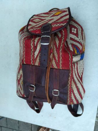Rucksack aus Marokko, Handarbeit