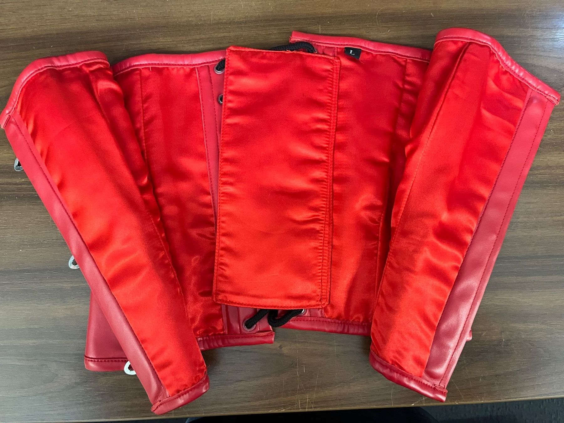 Biancheria intima: Leder Korsett Large rot (1) – Nuovo (secondo la descrizione) da Jonen venduto da Sevenb 1