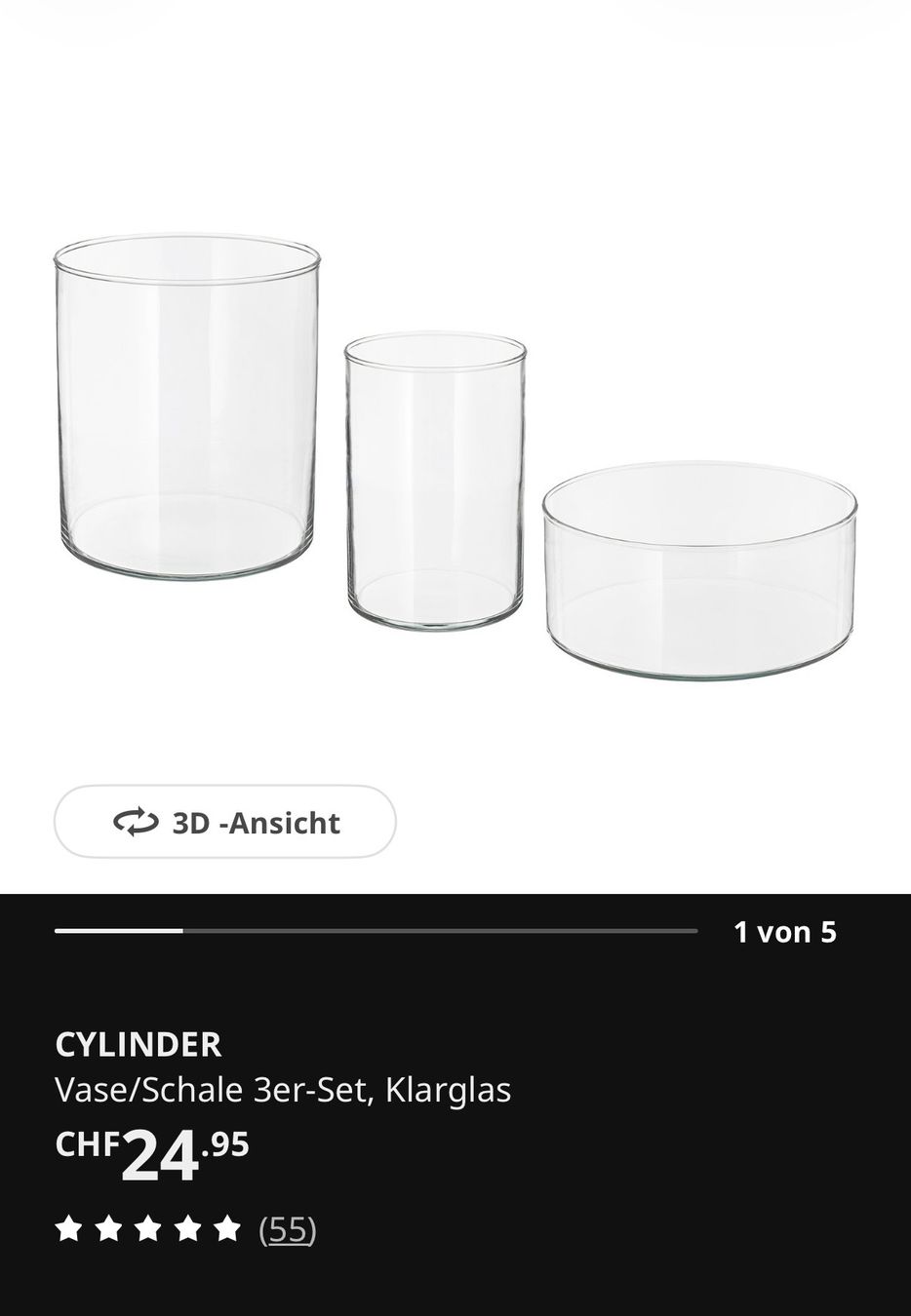 Ikea Vasi & Recipienti: 57 Glasvasen von IKEA – Usato da Wohlen AG venduto da Coco_91 4