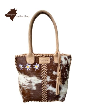 Handtasche aus echtem Kuhfell Edelweiss