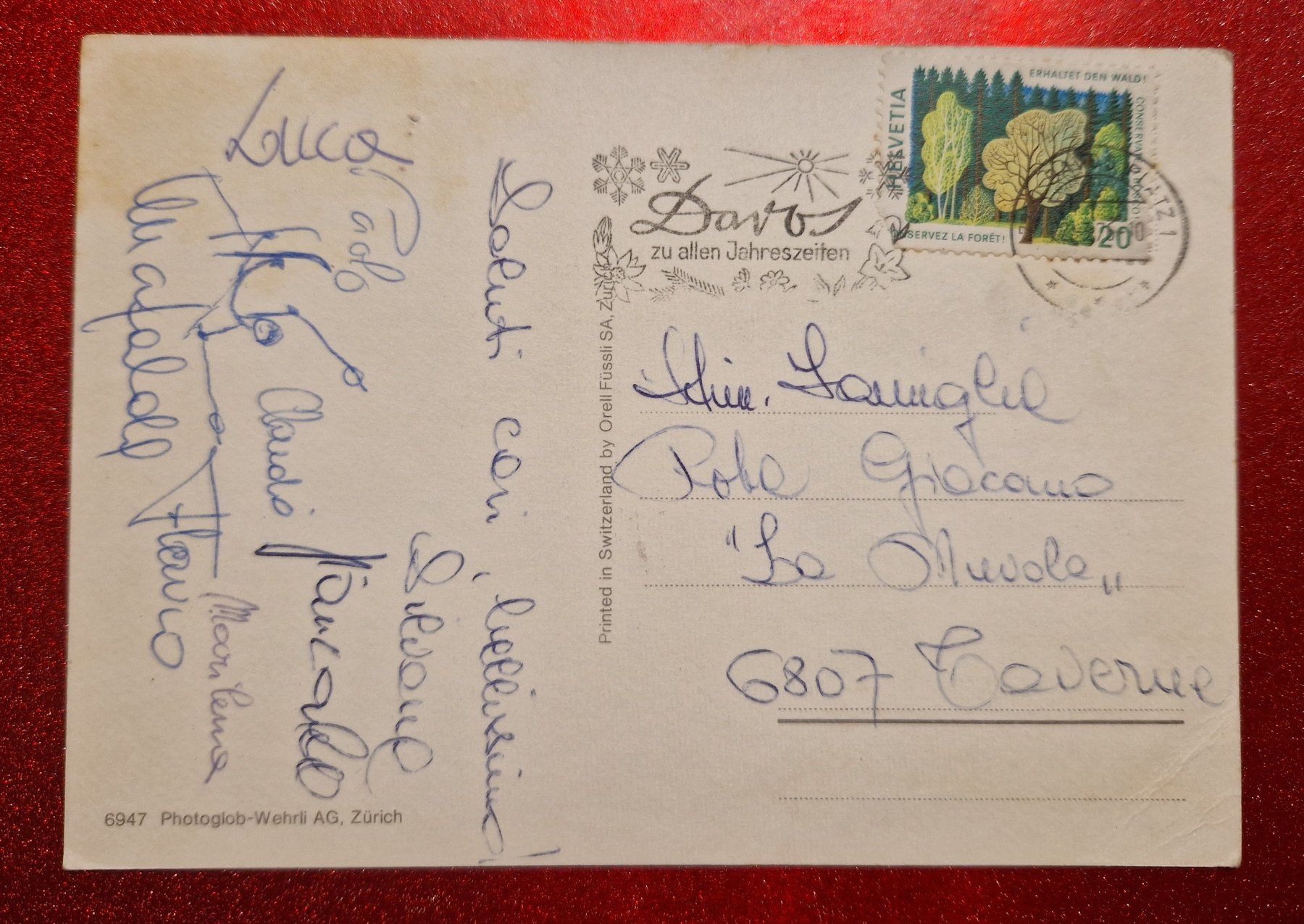 Cartoline postali: Davos 1976 Winterzauber – Usato da Melchnau venduto da Fishel 1