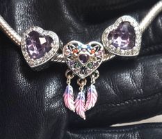 Charm-Herzen, Traumfänger, passend zum Armband.