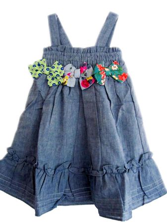 Blaues Baby Sommerkleid Girl summer dress Gr. 1 (80-85 cm)