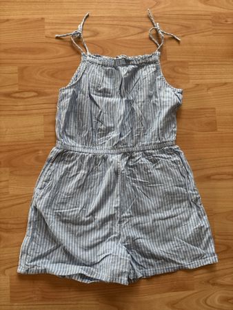 H&M Sommer Jumpsuit Gr. 146, blau gestreift, Top Zustand!