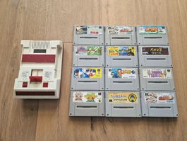 12 Super Famicom Spiele + Famiclone für NES Games Bundle JAP
