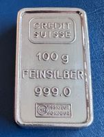 Silberbarren Credit Suisse 100g Feinsilber 999.0 No:1