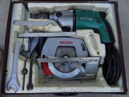 Vintage Bohrmaschine METABO Zubehör Kreissäge 70er 80er