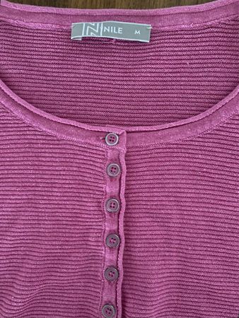 NILE Strickpullover Fuchsia/Pink/Gr.M/Leichter Henley-Pulli