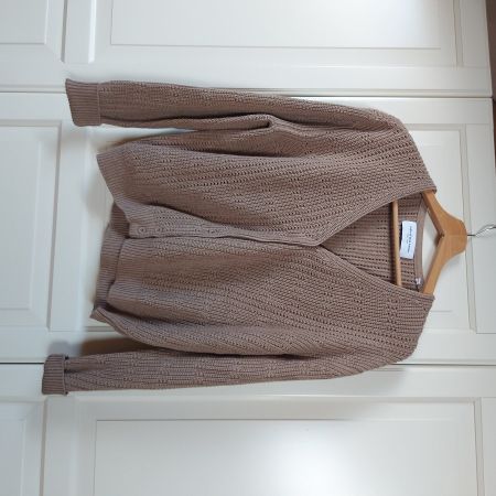 Feinstrickjacke von Collectif mon Amour, Gr. M, Beige