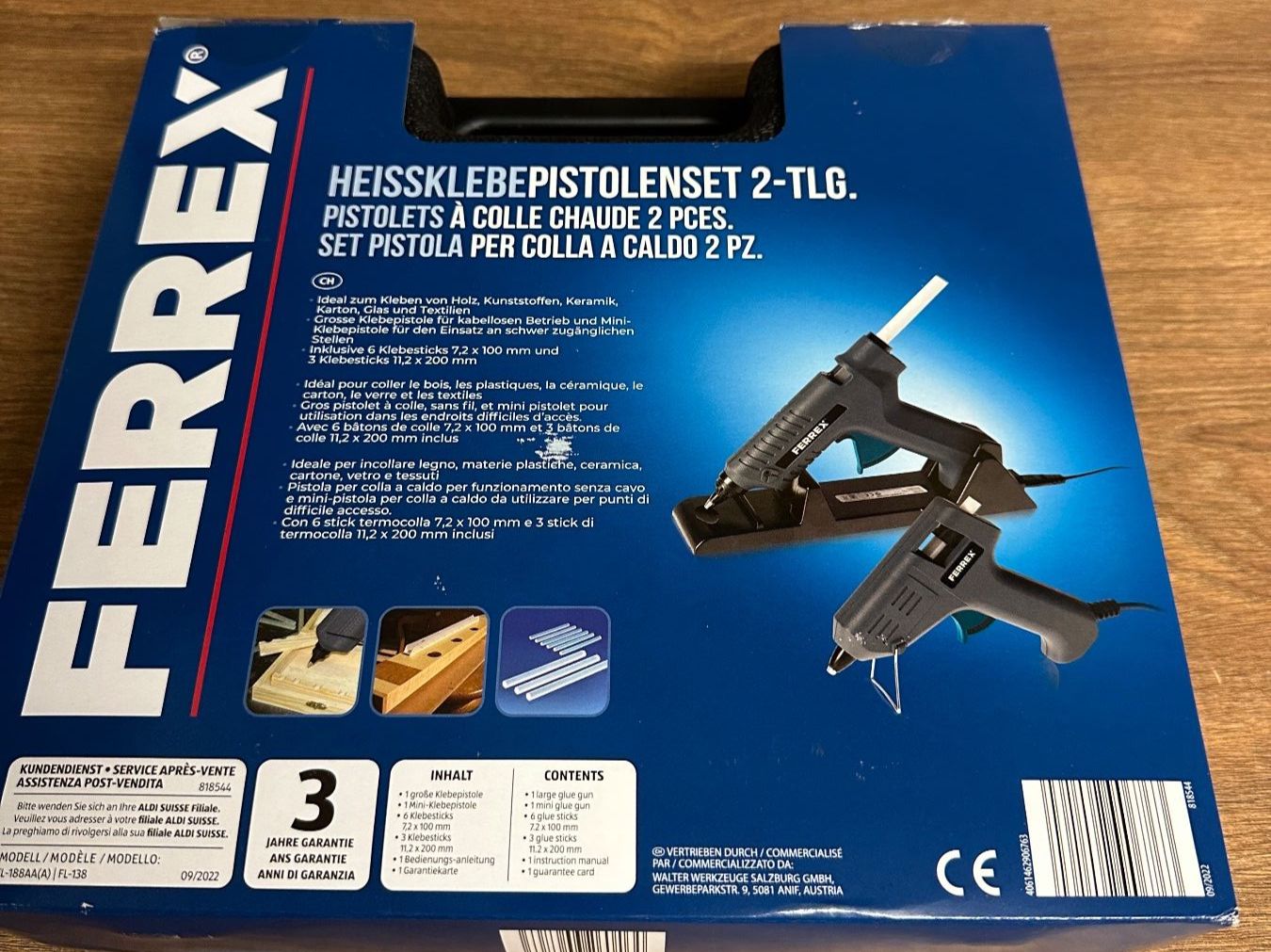 Ferrex Heissklebepistolen-Set 2-tlg. - NEU. (Neu und originalverpackt ...