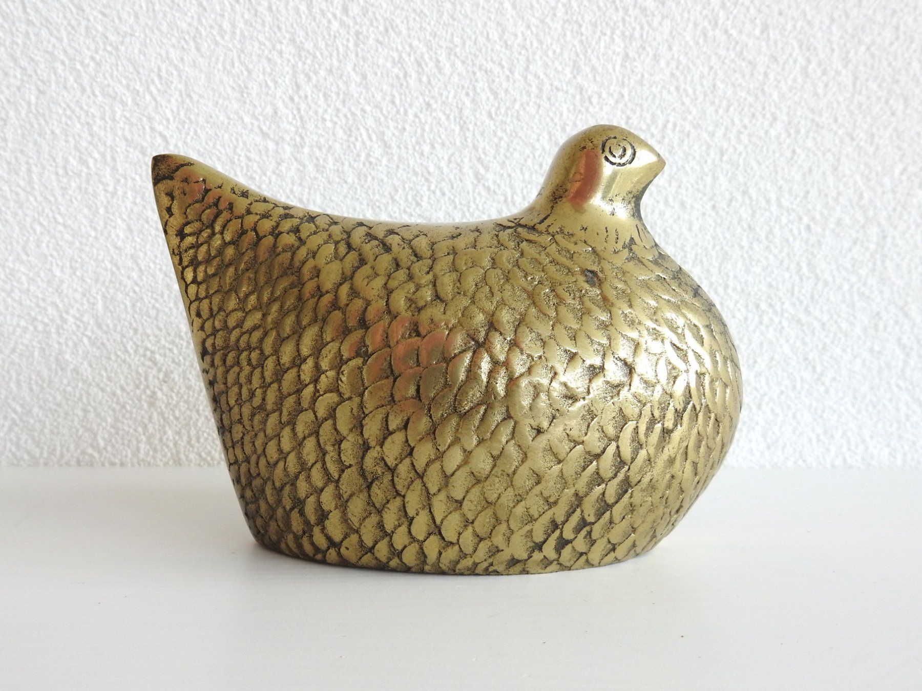 Statuette: Messingfigur sitzender Vogel, von Gallo – Usato da Büttenhardt venduto da LexyMara 4