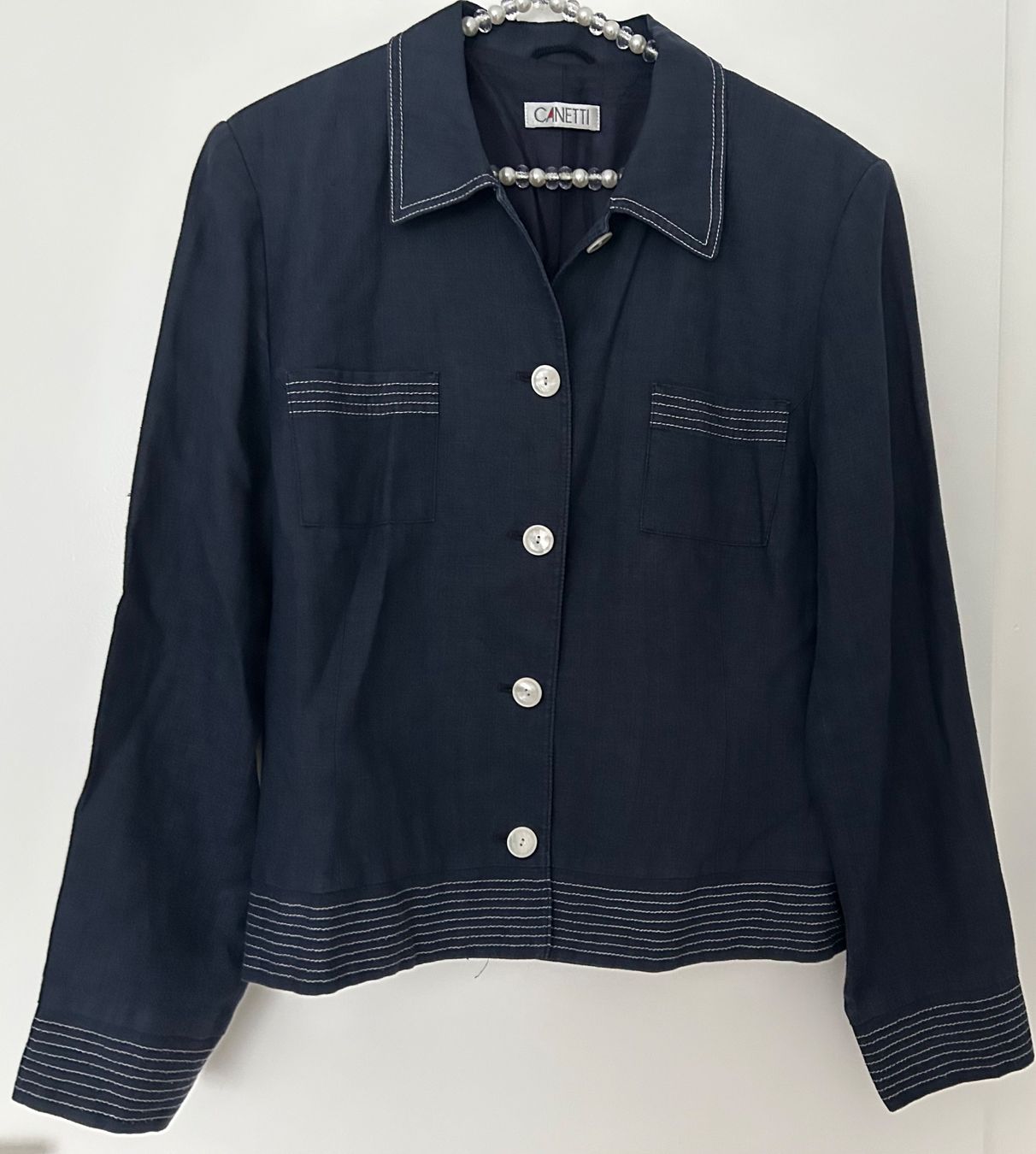 Giacche: CANETTI Damen Blazer/Jacke Gr. 38, Leinen – Usato da Horn venduto da Resvi