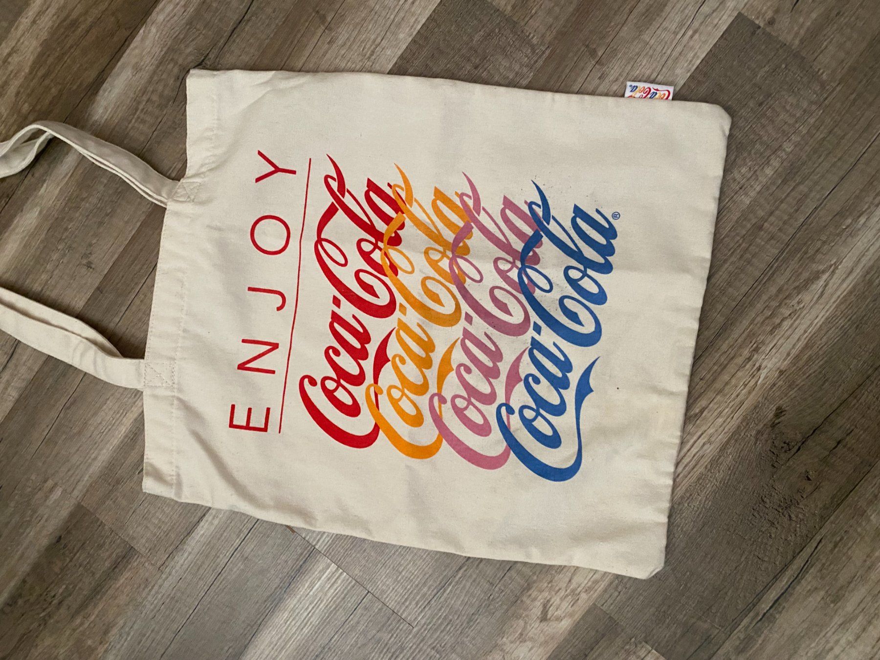 Coca-Cola Borse: Coca Cola Baumwolltasche  43x38cm – Usato da Allenwinden venduto da Obalu 2