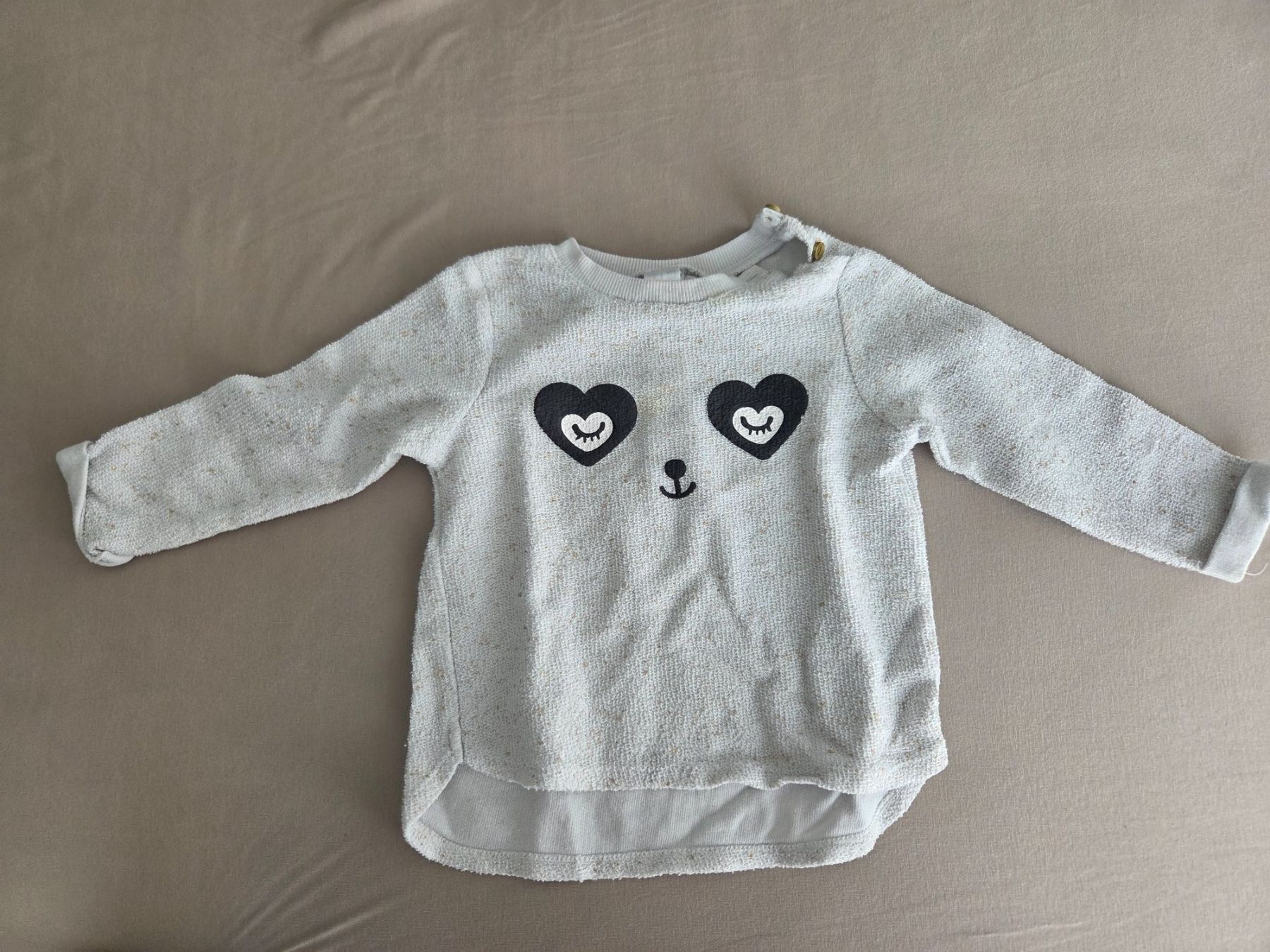 Pullover & Sweatshirts: Baby Club Pullover Gr. 80, Grau mit Panda Gesicht – Gebraucht aus Unterengstringen von Madhara