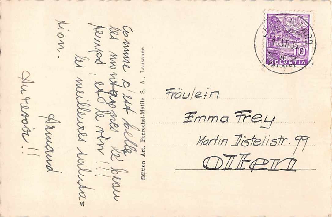 Cartoline postali: Souvenir de BARBERINE 1935 – Usato da Winterthur venduto da SchatzchischtliWinti 1
