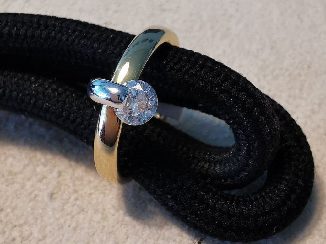 Anelli: 18Kt. Gelb/Weissgold Brillant-Ring  "feeling" Collection – Nuovo e nell'imballaggio originale da Dierikon venduto da Vittorio57 2