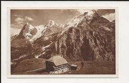AK ca.1930 Alpenhaus Mürren Allmendhubel, Drahtseilbahn Bhf.