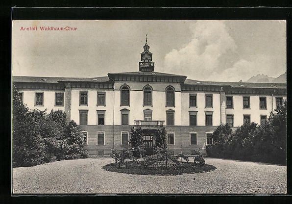 Cartoline postali: Chur, Anstalt Waldhaus-Chur, Frontansich – Usato da Berlin venduto da bartko-reher
