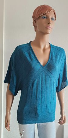 Dünnes Shirt, Petrol, Grösse L Amisu