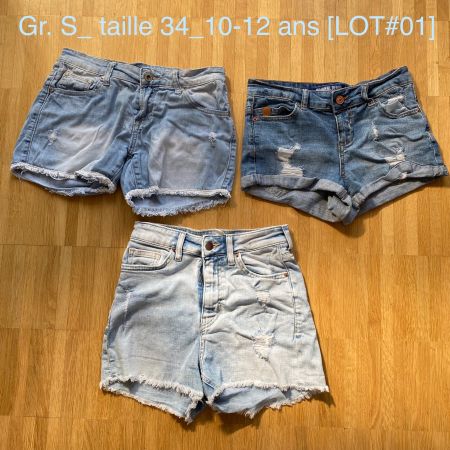 Grunge jeans shorts 34 / Denim Kurze Hosen Gr. S [LOT#01]