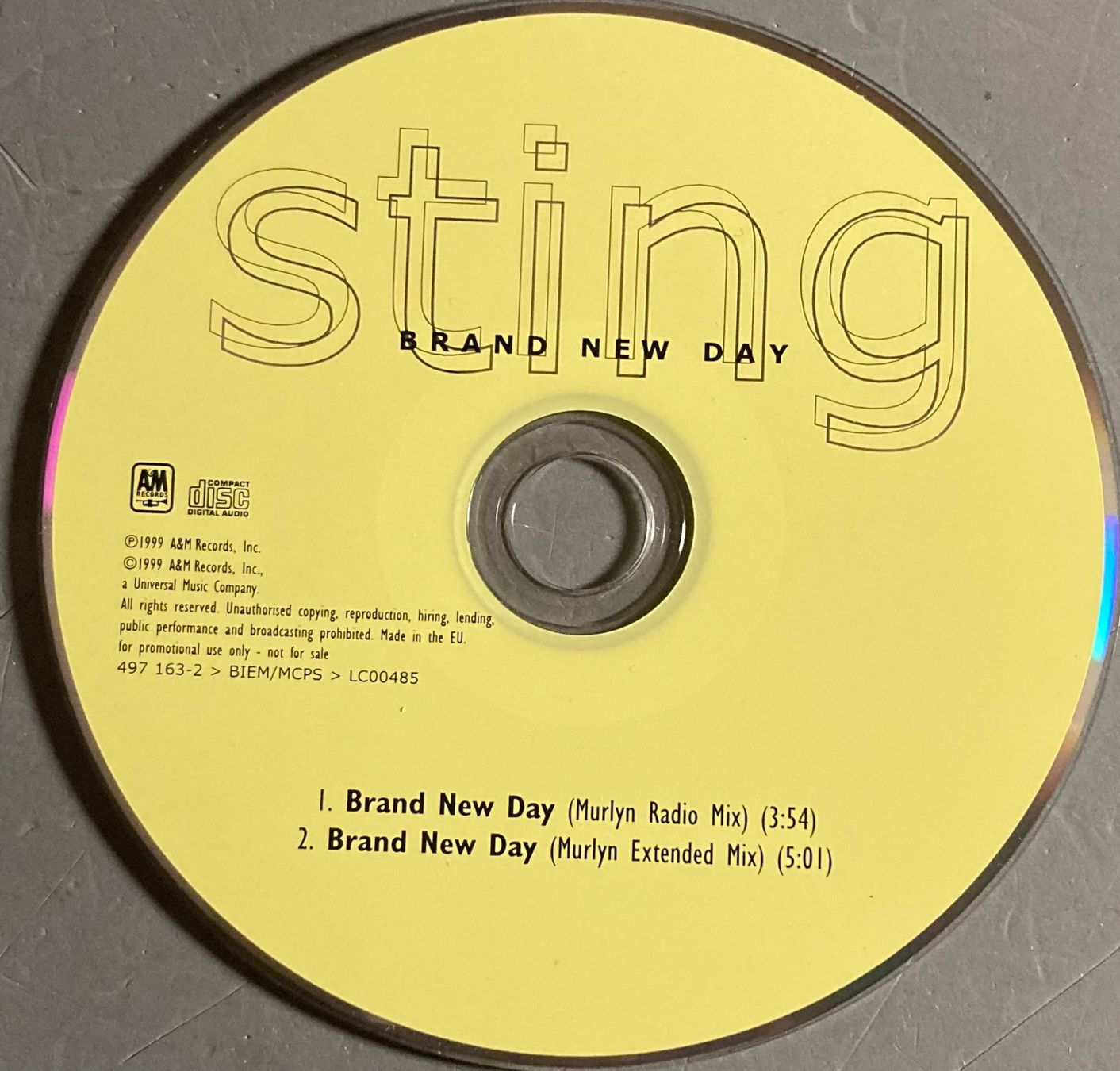 CD: STING - BRAND NEW DAY – Usato da Poliez-Pittet venduto da Newtown-Records 2