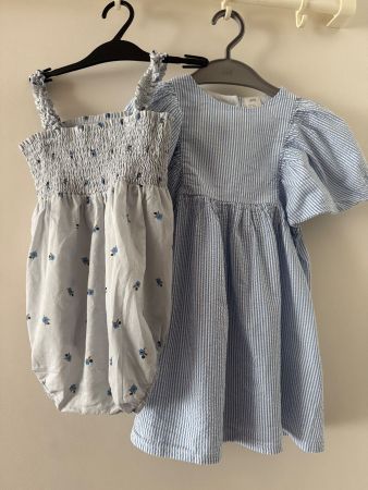 Kleid und Strampler Sommerkleidung Grösse 86 Neuwertig