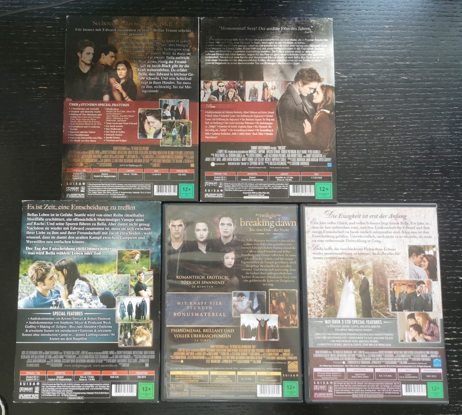 Tutti i DVDs: Twilight Saga DVD Set komplett – Usato da Zürich venduto da fil_t2br 1