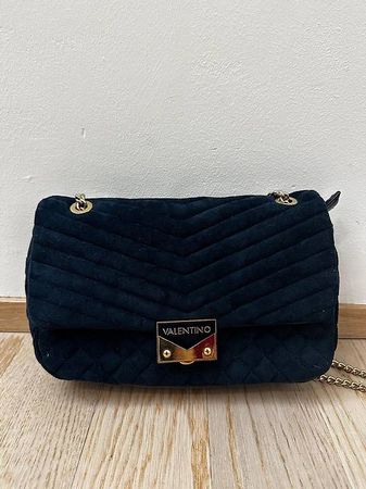 Valentino Umhängetasche (blau, Samt)