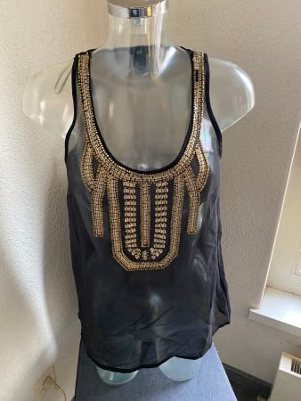 TOP  schwarz transparent Grösse 34