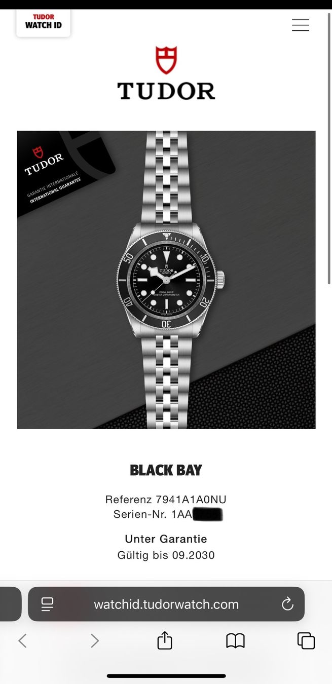 Tudor Uhren: TUDOR Black Bay Monochrome Fullset – Gebraucht aus Birsfelden von Mynos 3