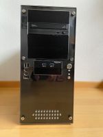 PC-Gehäuse schwarz + DVD Laufwerk + Lüfter + Zubehör