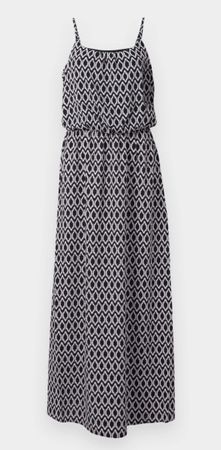 Sommerkleid lang schwarz weiss gemustert Grösse M