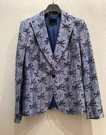 Magnifique blazer neuf 100% soie brodé Fabrizio Lenzi, T 40