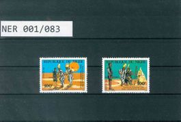 NIGER 2 BRIEFMARKEN JUGENDFESTIVAL