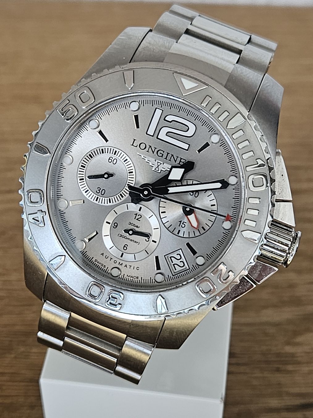 Longines Orologi: Longines hydroconquest Automatic Herrenuhr Chrono 47mm – Usato da Flamatt venduto da pie_f9zm