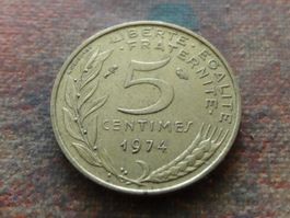 FRANCE  5 Centimes  1974