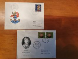 Briefmarken auf Brief
