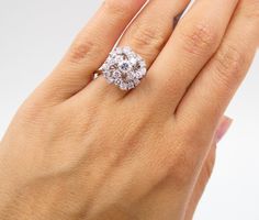 VINTAGE DIAMANT RING IN 750 WEISSGOLD