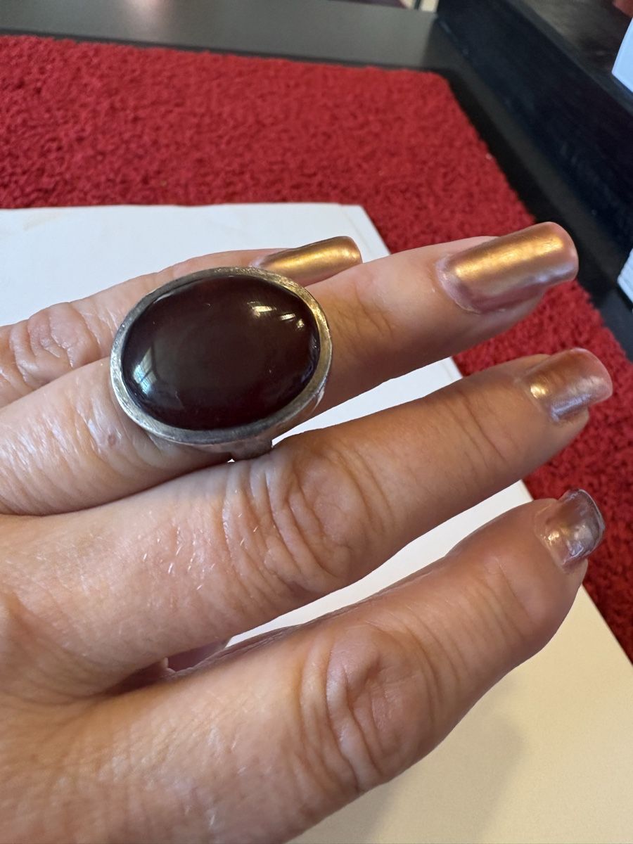 Bagues: 925 carnelian Ring silber  – D'occasion à Murten par Tzaugg 1