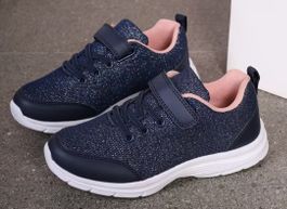 Sneaker Dunkelblau mit Glitzer– Gr. 32, Mädchen. NEU