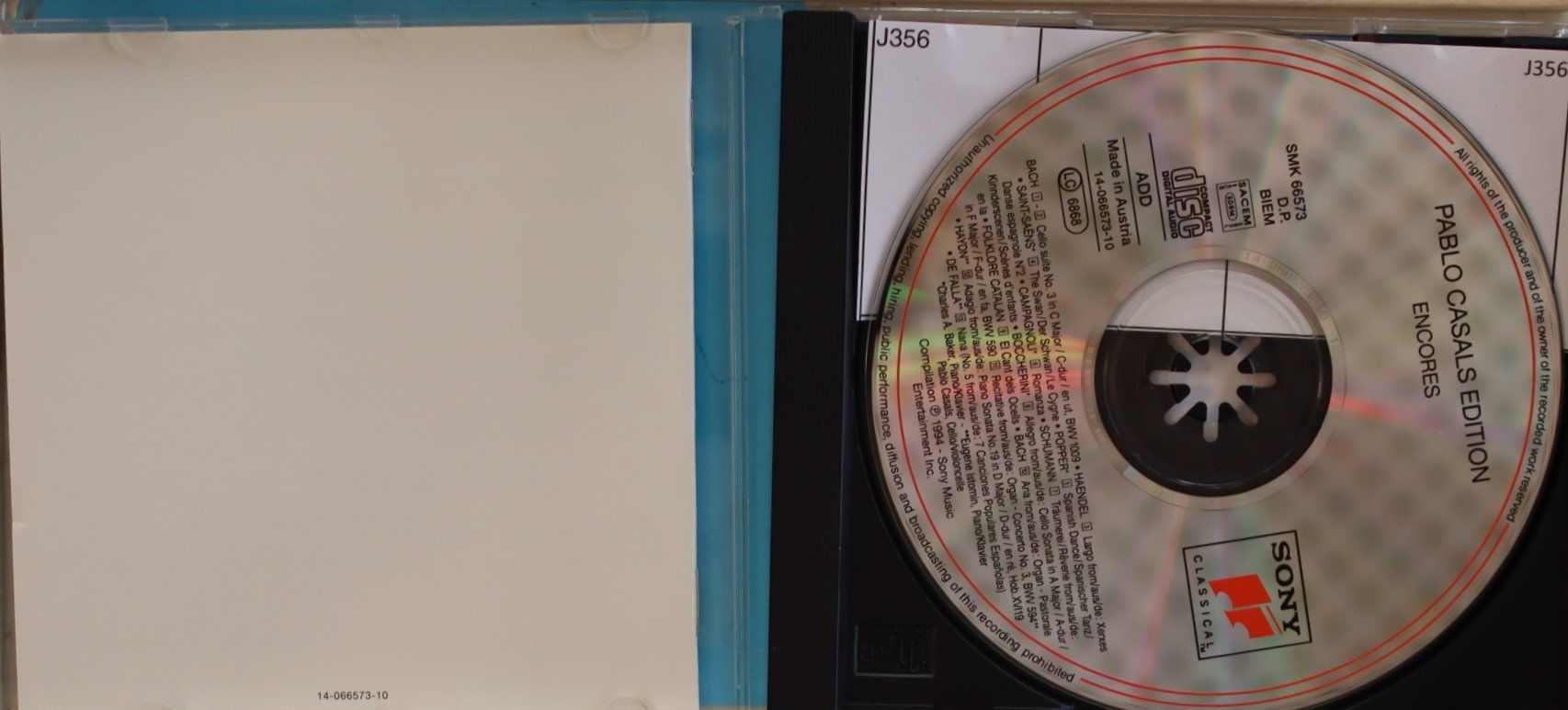CD: Pablo Casals - Encores – Usato da Luzern venduto da CONTENTI 1