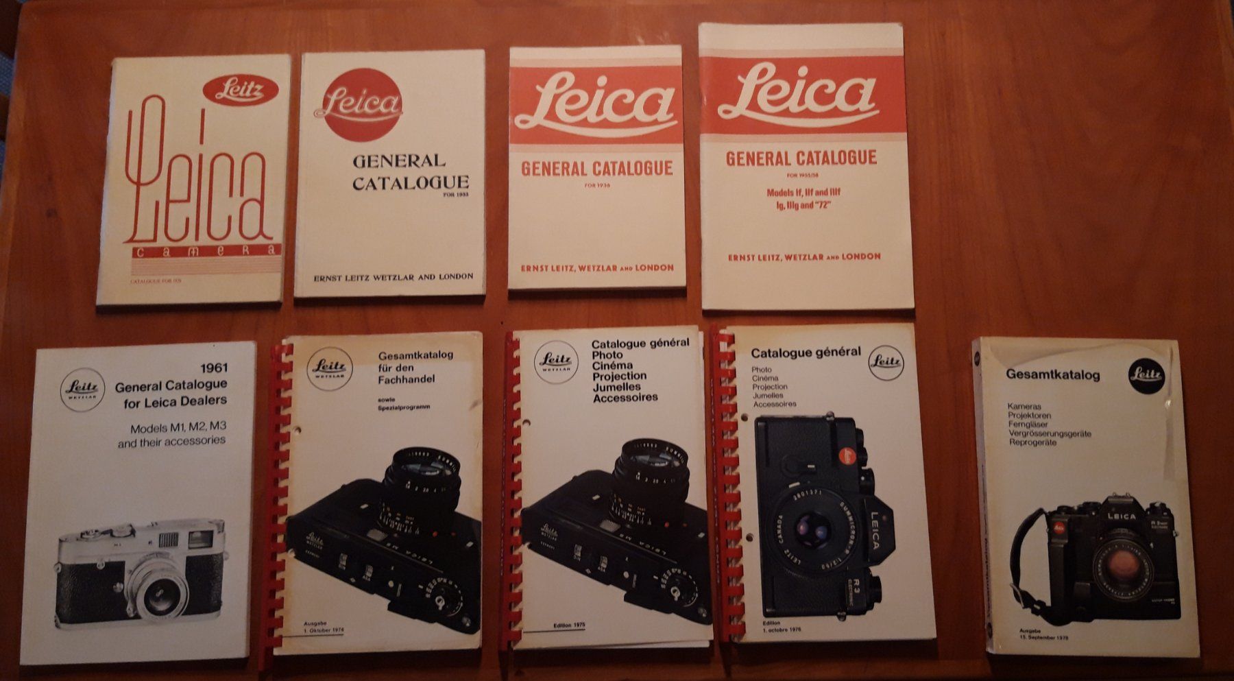 Libri: 9x Leica / Leitz Gesamtkatalog Catalogue General – Usato da Wettingen venduto da brownie14