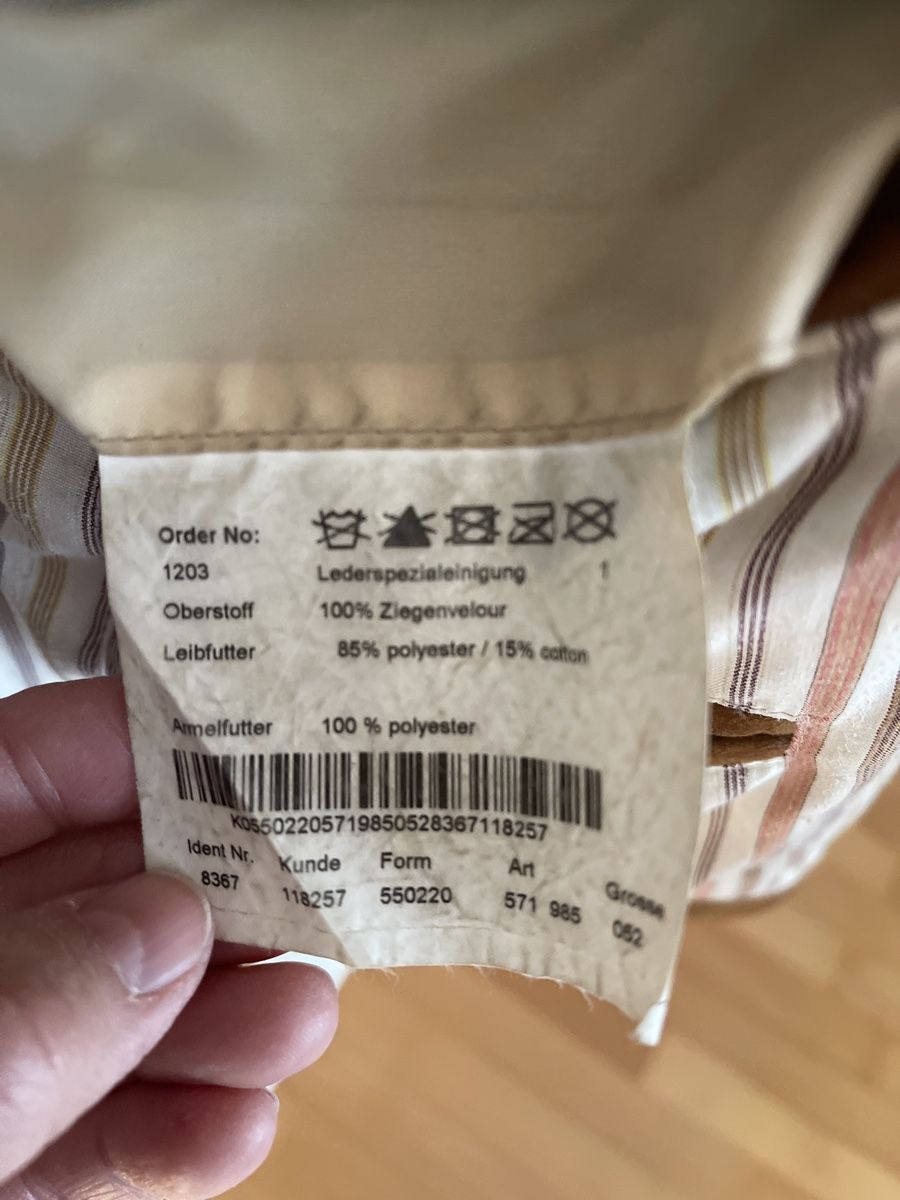 Giacche: Herren Wildlederjacke Grösse 52 Braun – Usato da Adliswil venduto da JadrankaR 2