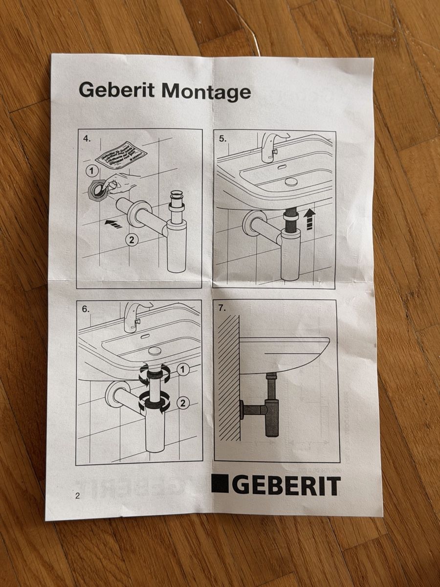 Geberit Mobili per bagno: Syphon Geberit für Lavabor – Nuovo (secondo la descrizione) da Zürich venduto da Gadgets2020 2