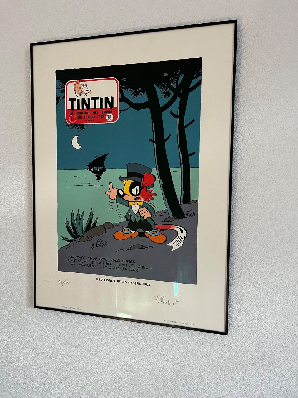 Grafica & Litografie: Lithographie Tintin - numérotée et signée – Usato da Givrins venduto da Nicolux01 1