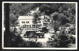 AK Sierre, Restaurant Ermitage mit Autos